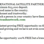 UPDATE: Text Cash Network, Firm With Phil Piccolo Tie, Now Fishing For 'International Satellite Partners' And $25,000 Deposits -- After Earlier Piccolo-Associated Firm Asked For $14,995 At A Time For Offshore 'Resorts' Program