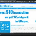 Now, Another 'Program' Uses Name Of JustBeenPaid: 'JustBeenPaidNew' Says It Features 'Attractive 2.5% Daily Plans' With Payments Through Payza
