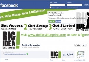Profitable Sunrise Facebook Site Changes Graphic To Promote 'DollarsBluePrint,' Which Triggers Security Warning